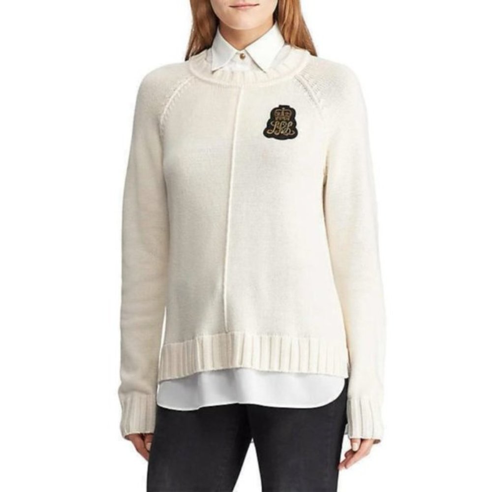 NWOT Ralph Lauren Layered Emblem Sweater